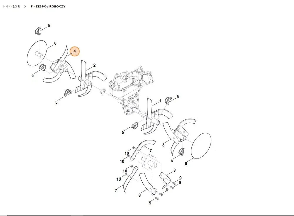 Szybka dostawa - STIHL Glebogryzarka MH445.0 Zespół roboczy kompl., zewn. prawy 6241 710 0215
